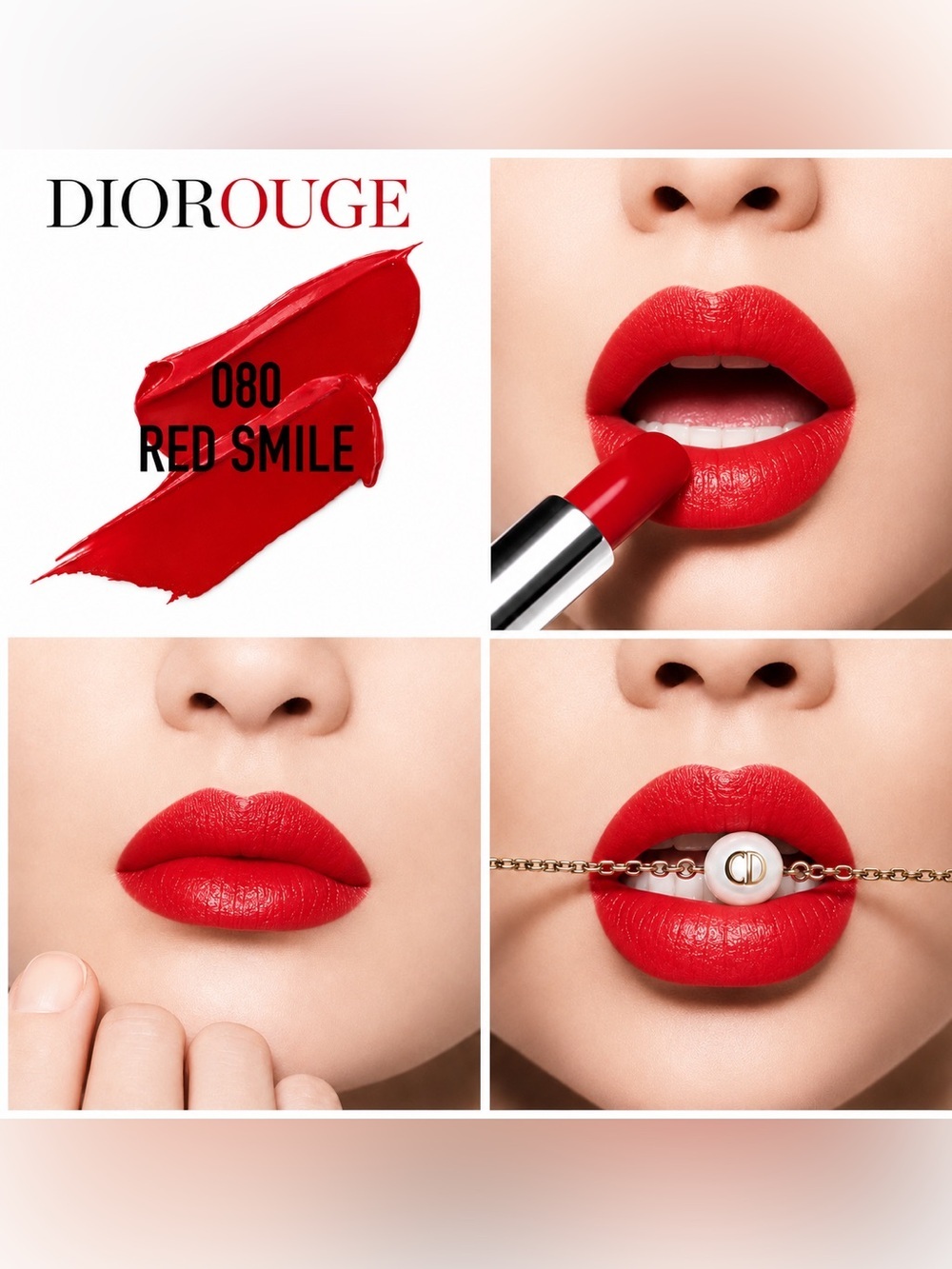 Rouge Dior Couture Color Lipstick ~ Red Smile Satin(080) ~ NEW!